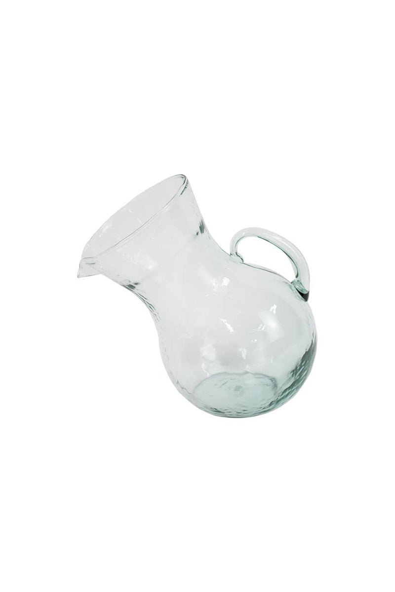 KALALOU Large Glass Tilted Pitcher, One Size, Green/BLue - Image 1